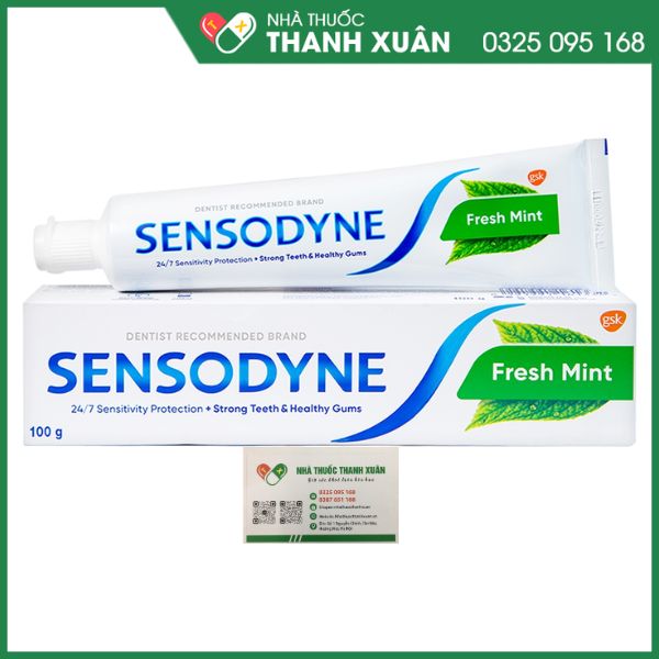 Kem đánh răng sensodyne fresh mint làm giảm ê buốt tuýp 100g